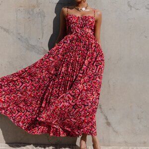 Petal + Pup Dramatic Pleated Maxi Dress – Size Small